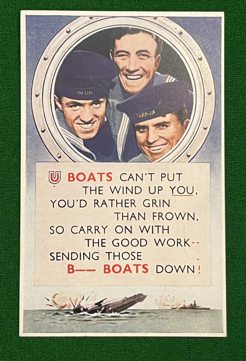 Patriotic Postcard - U Boats.