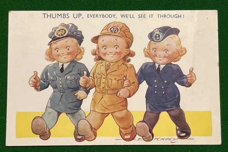 Comic Postcard - Servicewomen.