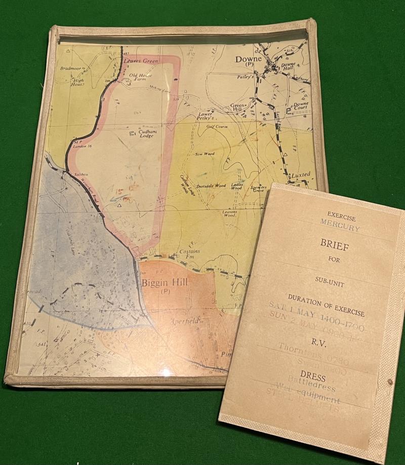 Home Guard Exercise Maps and Paperwork 1943.