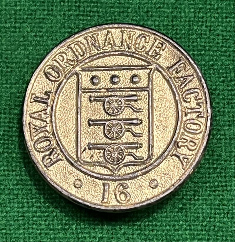 Royal Ordnance Factory No.16 lapel badge.