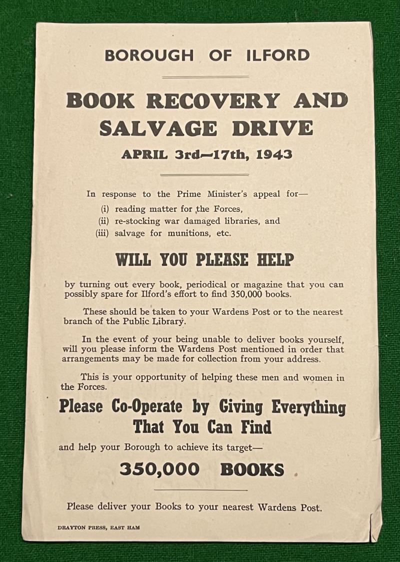 Ilford Book Recovery & Salvage Leaflet