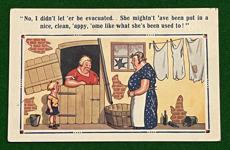 Comic Postcard - Evacuation.