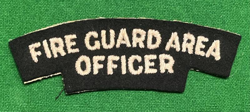 Fire Guard Area Officer Shoulder title.