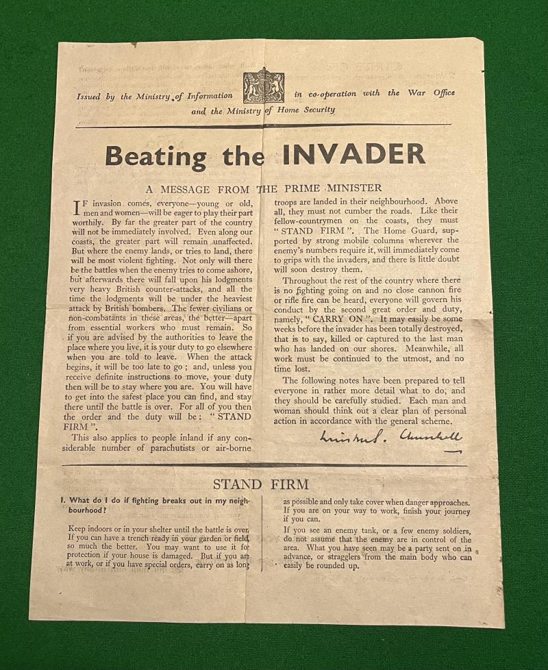 Beating the Invader Leaflet.