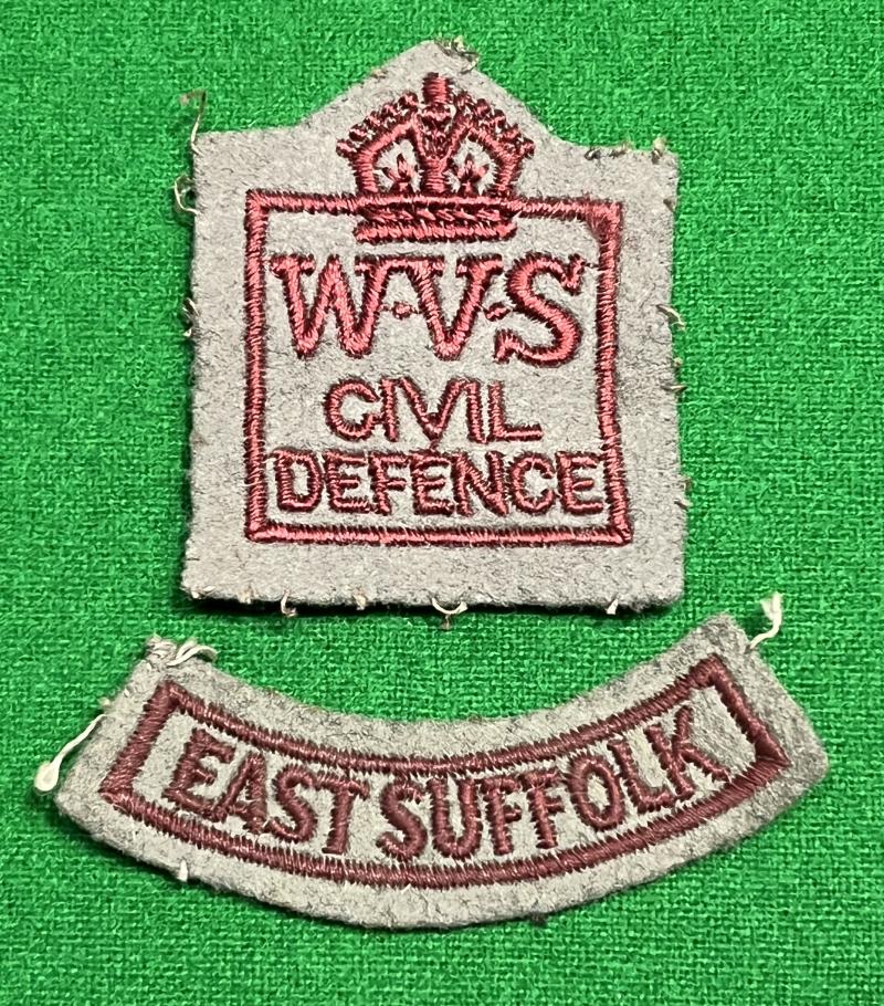 WVS East Suffolk Civil Defence arm badge.