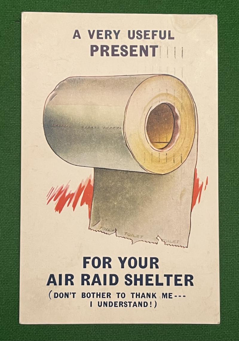 Comic postcard - Air Raid Shelter