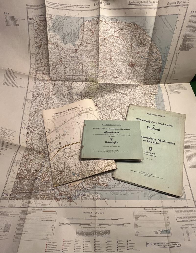 German Invasion Maps & Gazetteer - East Anglia.