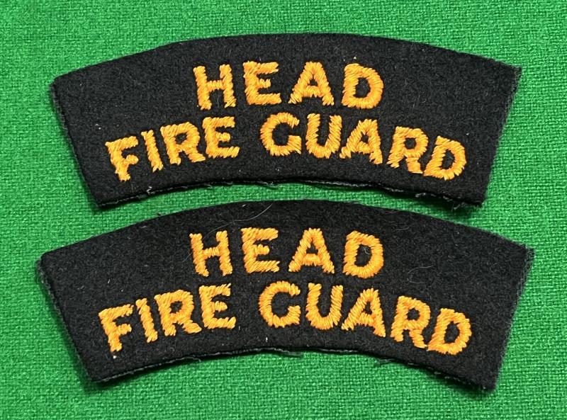 Head Fire Guard shoulder titles.