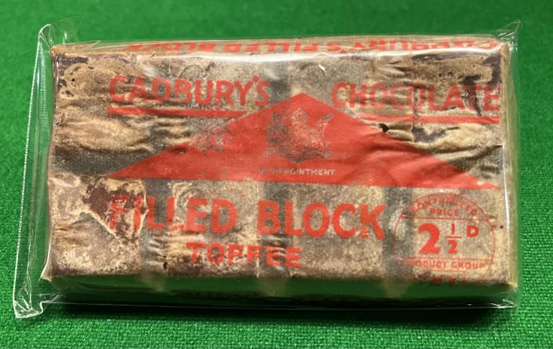 Wartime Cadbury's Toffee Filled Block Chocolate.
