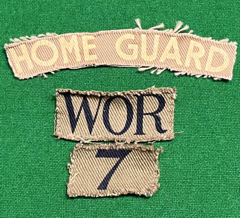 7th Worcestershire ( Malvern ) Battalion Home Guard titles.