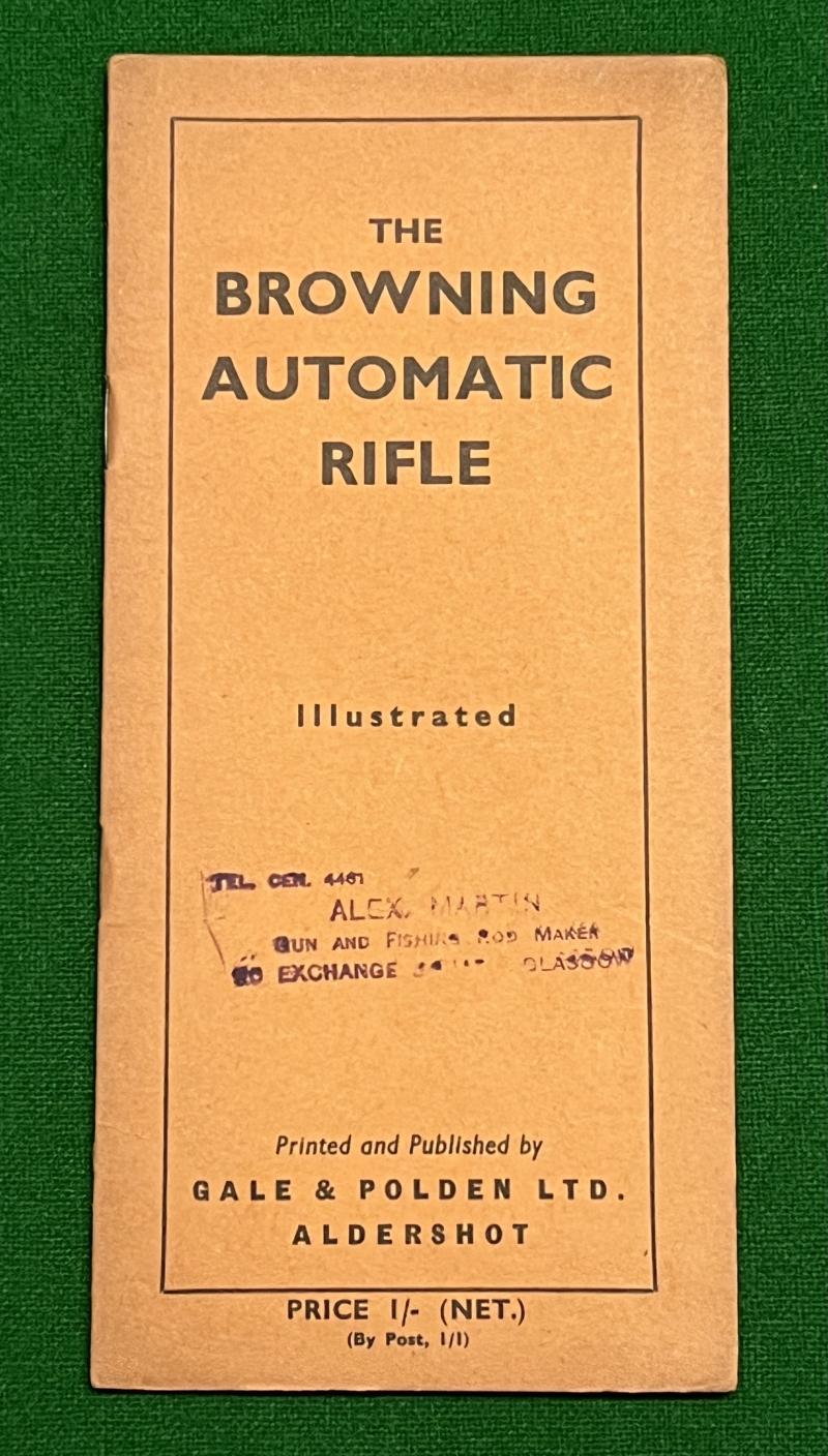 The Browning Automatic Rifle manual.