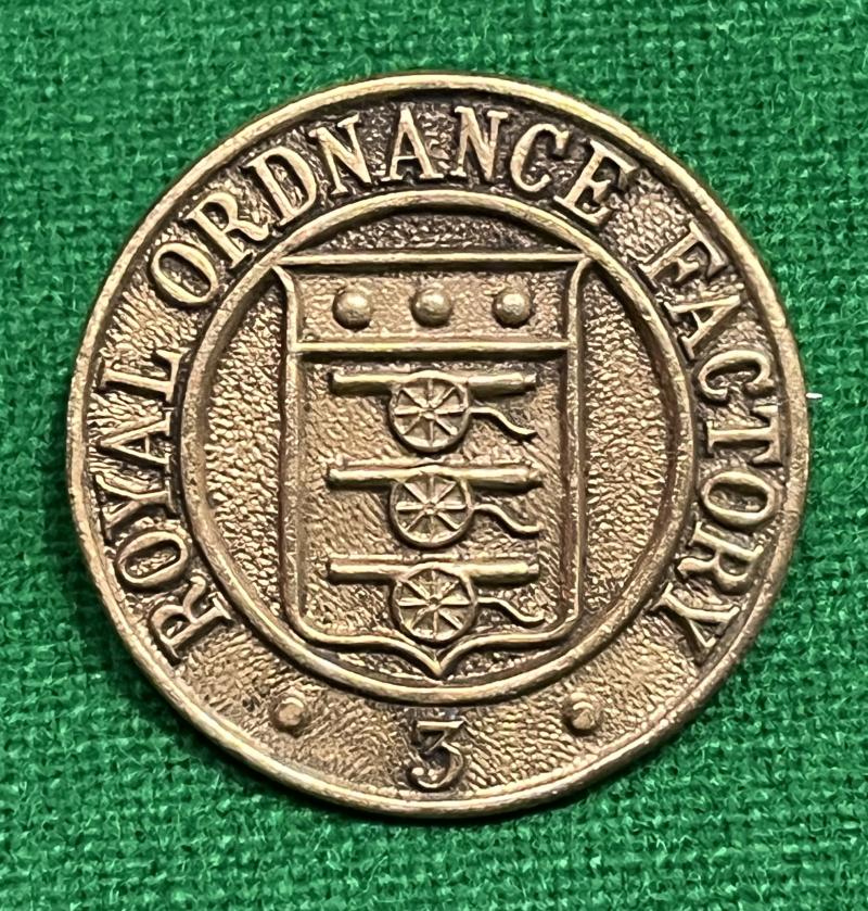 Royal Ordnance Factory lapel badge - R.O.F. Birtley