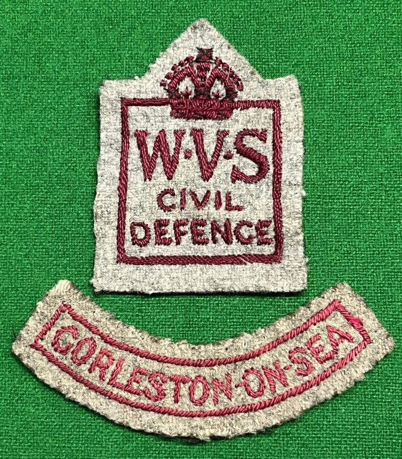 Early WVS Gorleston Civil Defence arm badge.