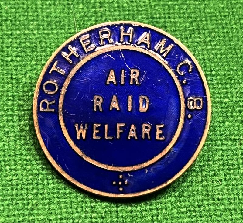 Rotherham Air Raid Welfare lapel badge.