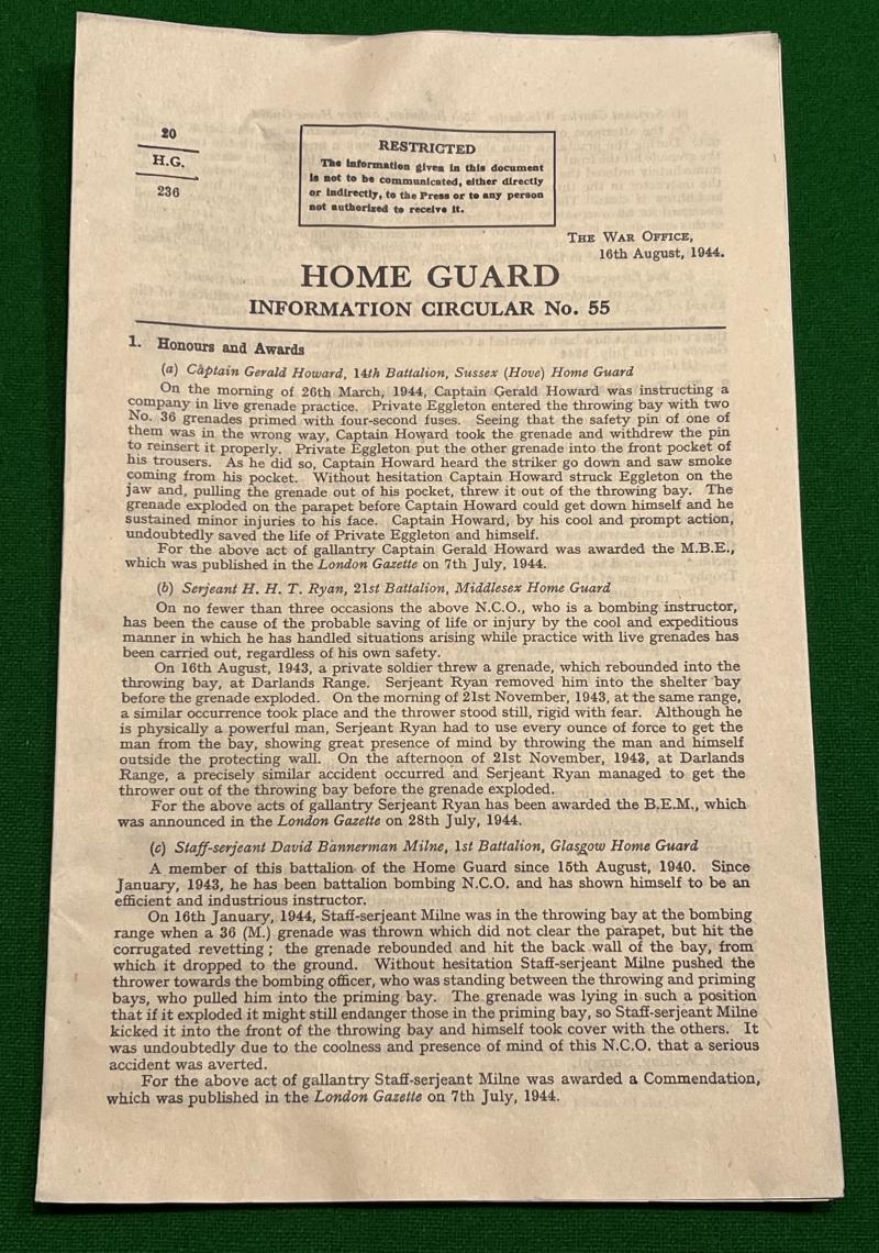 Home Guard Info. Circular No.55