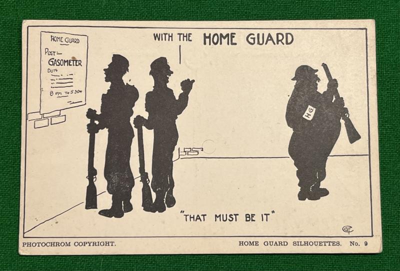 ' With the Home Guard ' Comic Postcard.
