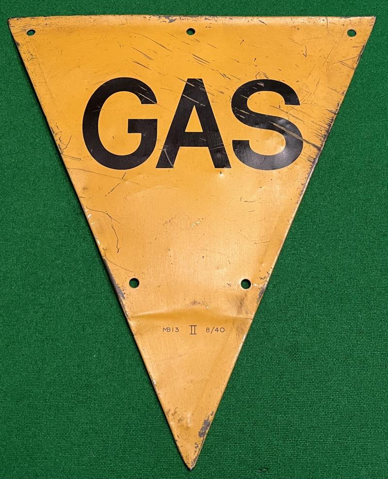 Gas Contaminated Area Warning Sign.