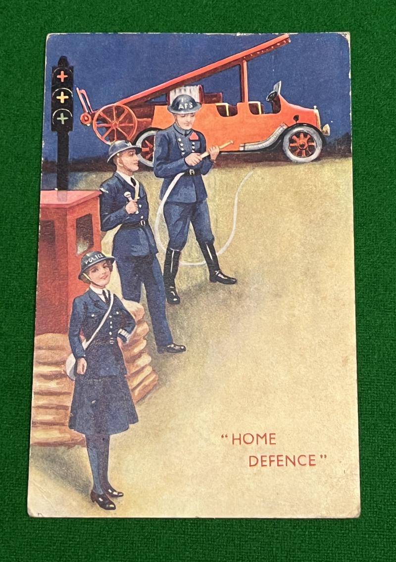 Patriotic postcard - ' Home Defence '.