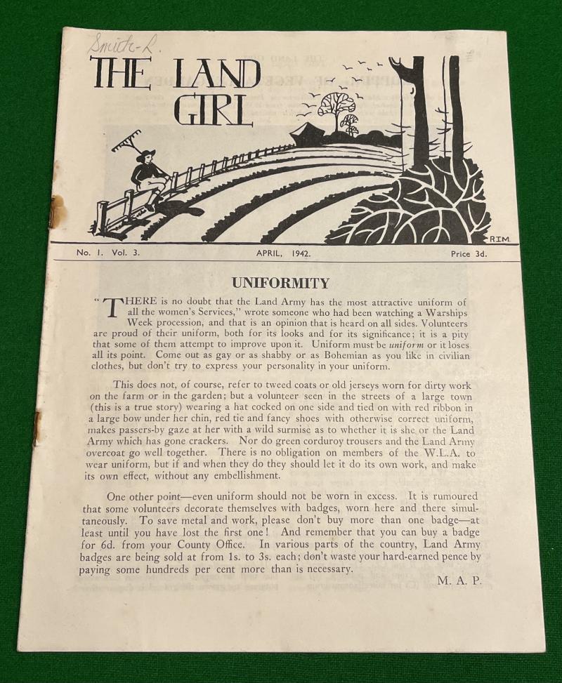 April 1942 The Land Girl.