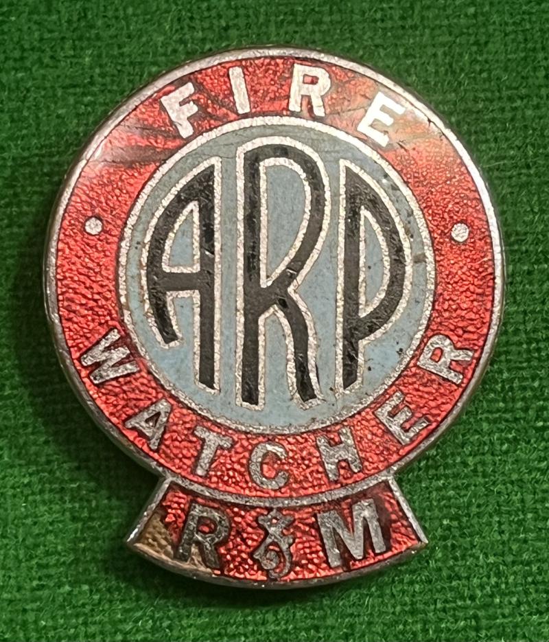 ARP Fire Watcher lapel badge.