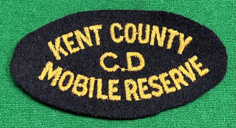 Kent County Civil Defence Mobile Reserve Shoulder title.