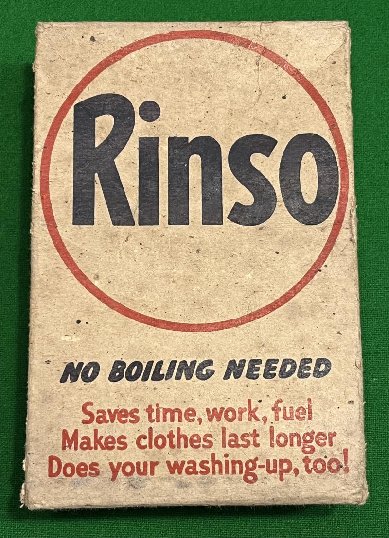 Wartime packet of Rinso washing powder.