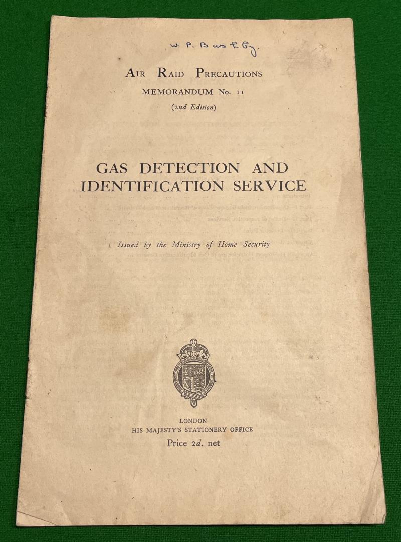 ARP Memorandum No.11 - Gas Detection & Identification Service.