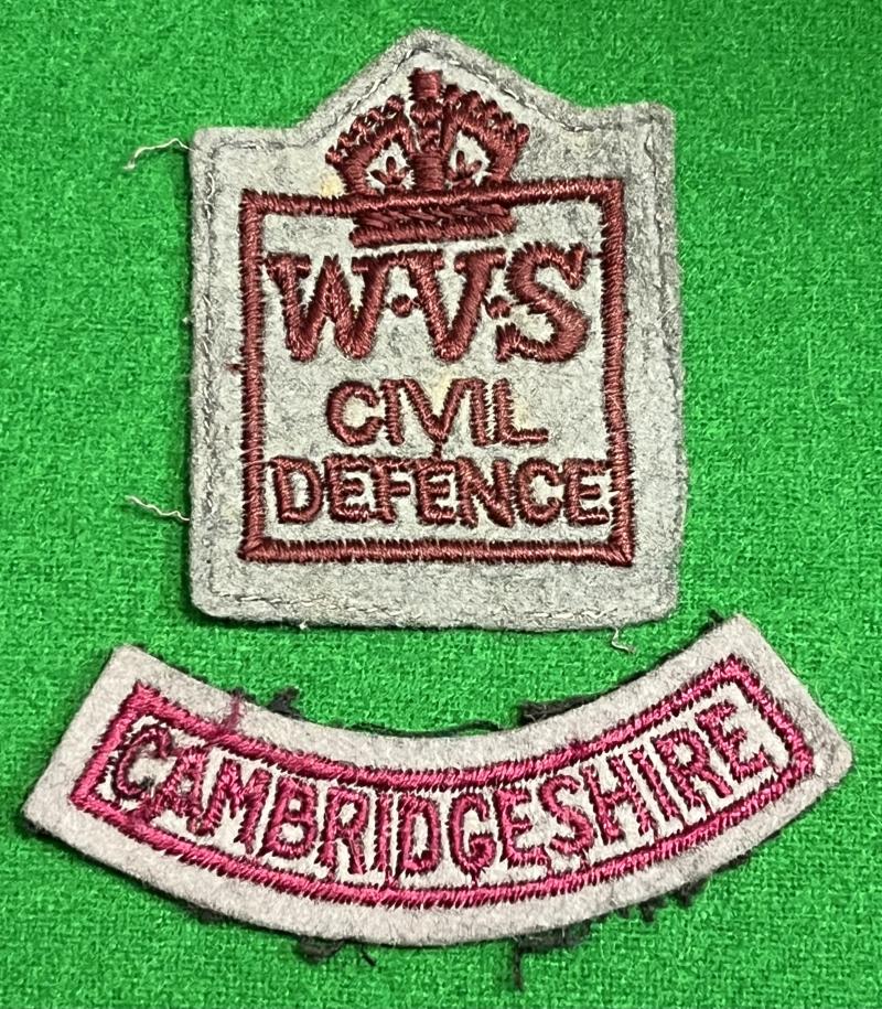 WVS Cambridgeshire Civil Defence arm badge.