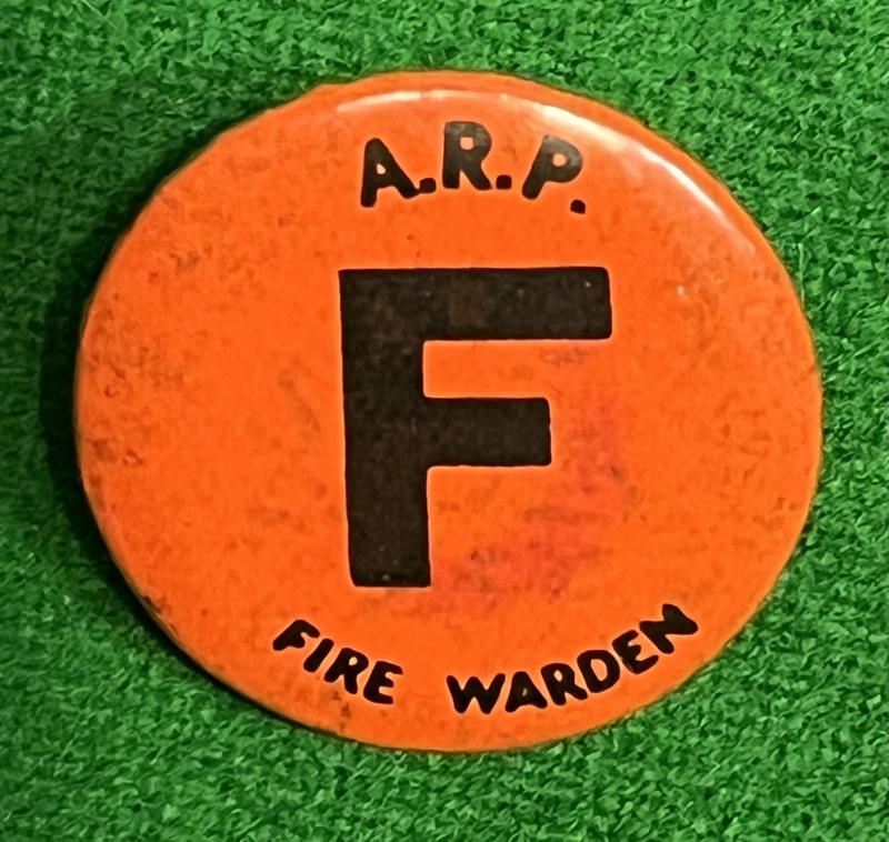 ARP Fire Warden badge.