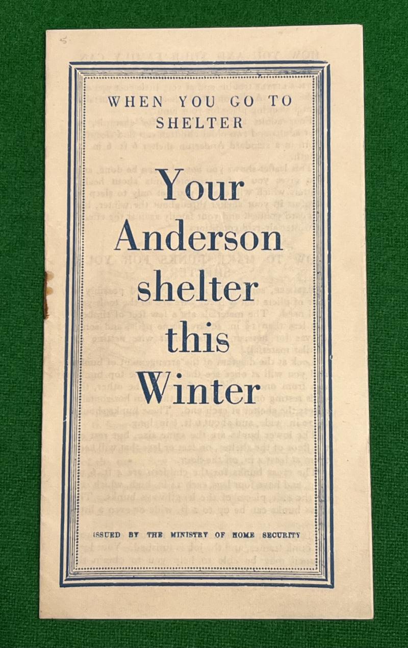 Your Anderson Shelter This Winter Leaflet.