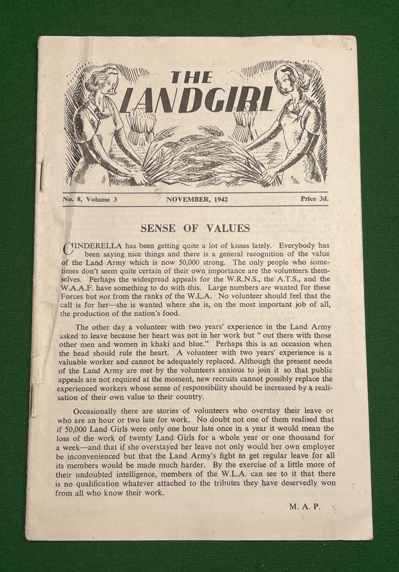 November 1942 Edition of the Land Girl.