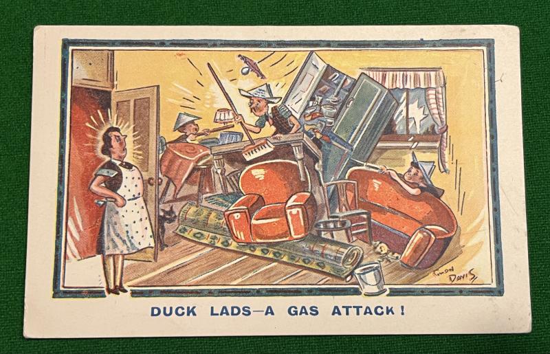 Comic postcard - Gas Attack.