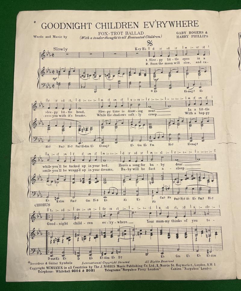 Goodnight Children Everywhere sheet music.
