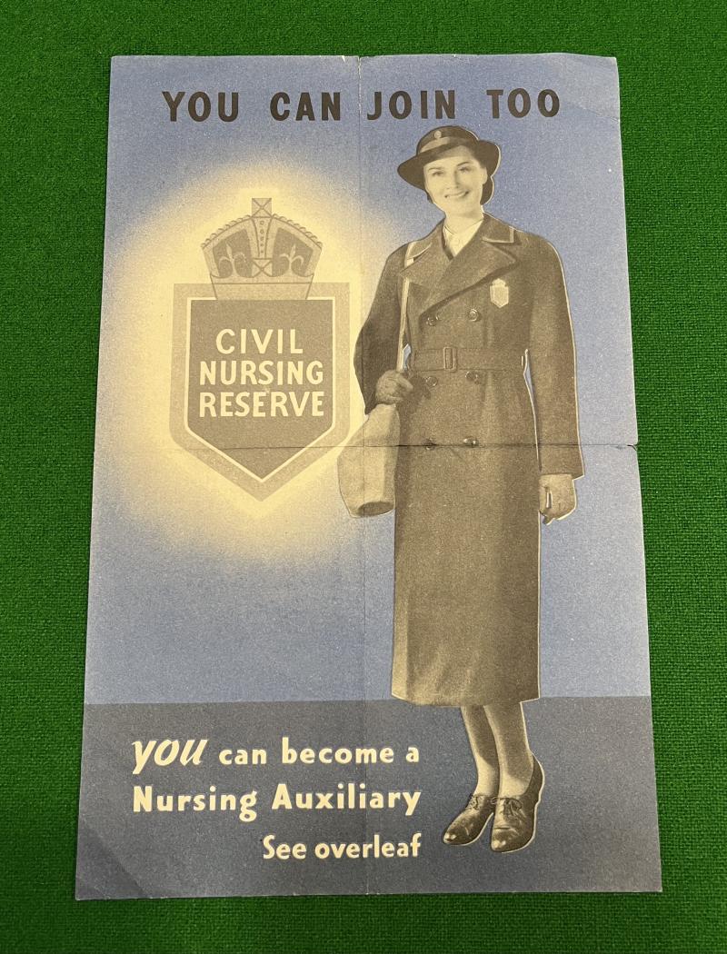 Civil Nursing Reserve recruiting leaflet.
