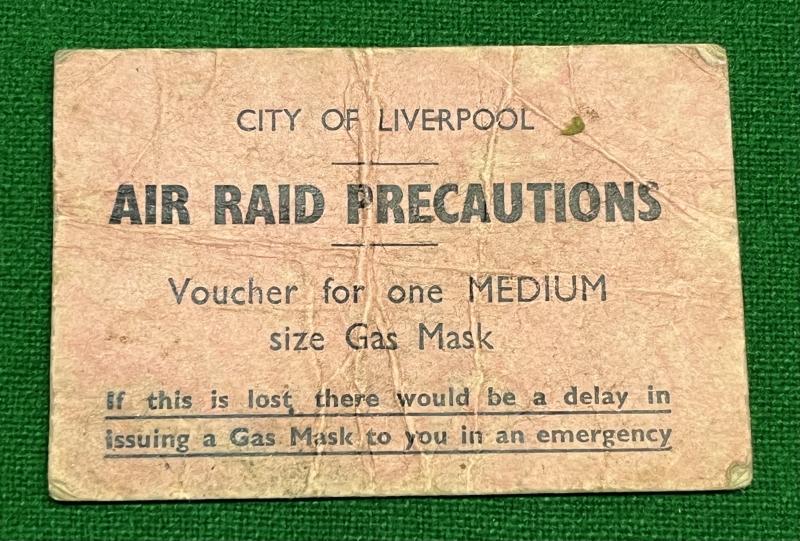 Liverpool ARP Gas Mask Voucher.