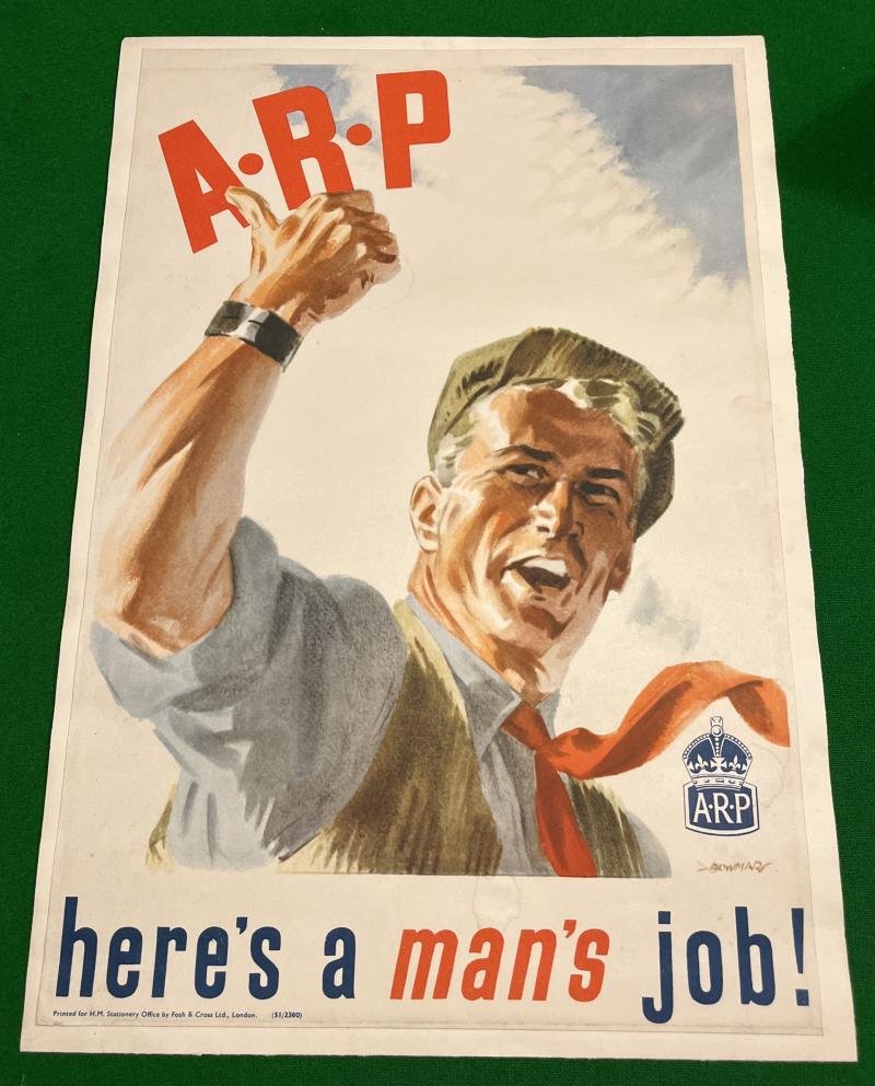 ' Here's a Man's Job ! ' ARP Recruiting Poster.