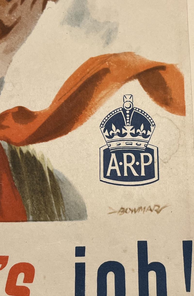 ' Here's a Man's Job ! ' ARP Recruiting Poster.