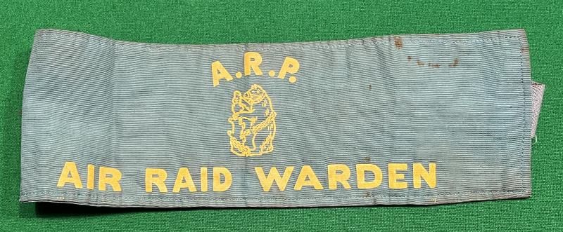Warwickshire ARP Warden armband.