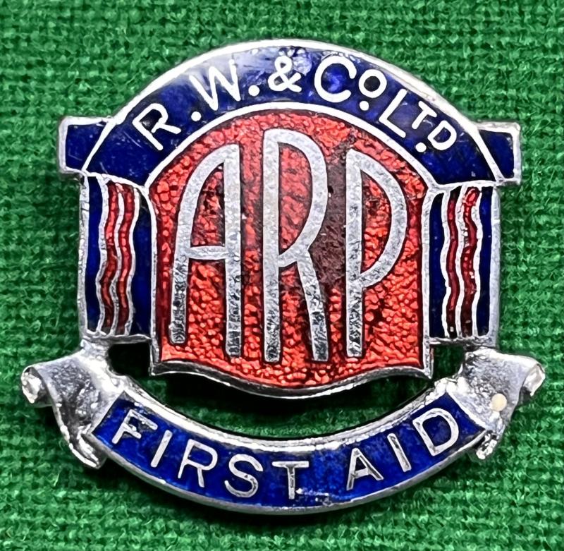 R.W.& Co.Ltd ARP lapel badge.