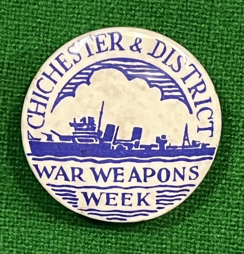Chichester & District War Weapons Week lapel badge.