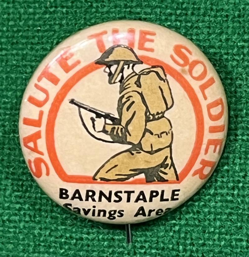 Salute the Soldier pin badge - Barnstaple.