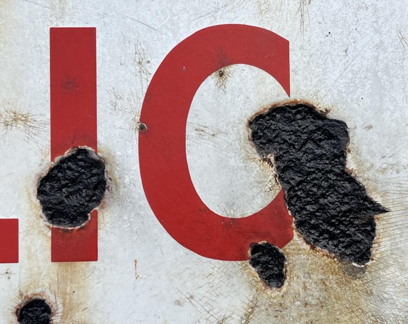 Public Shelter Enamel sign.