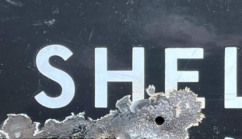 Enamel Shelter Sign.
