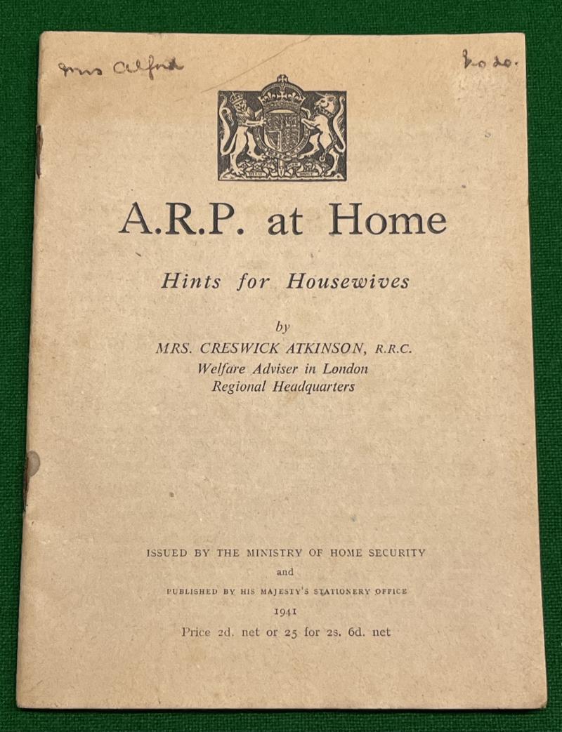 A.R.P. at Home - Hints for Housewives.