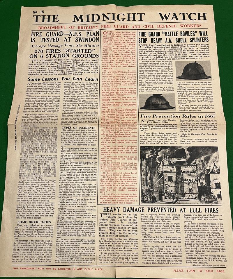 The Midnight Watch - Fire Guard Newspaper - No.15