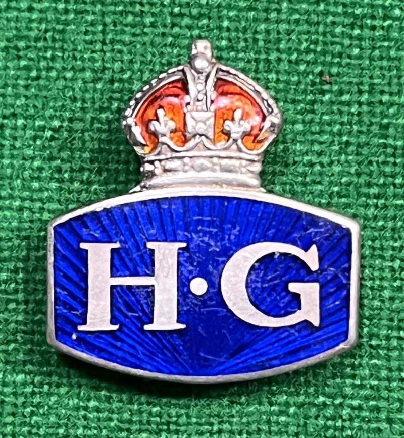 Home Guard silver lapel badge.