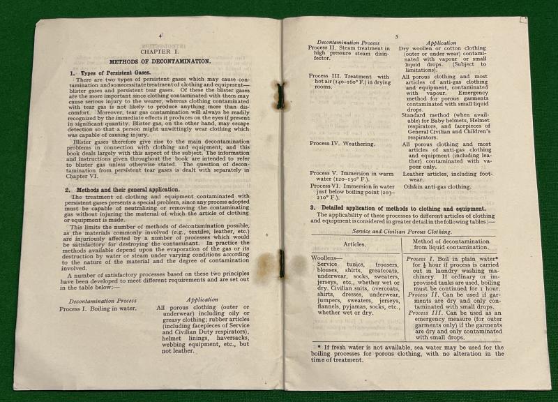 ARP Handbook No.4A Decontamination of clothing....