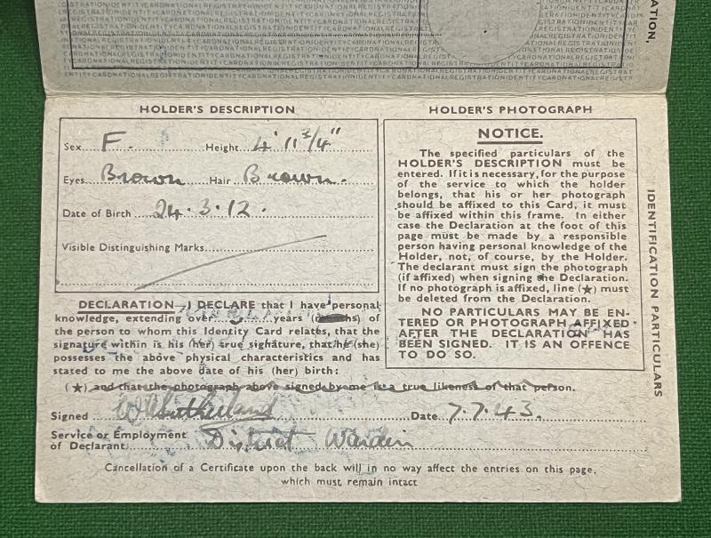 National Identity Card with Endorsement - District Warden.