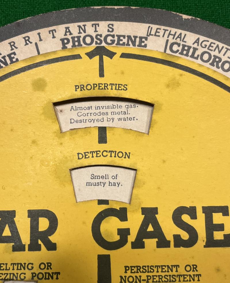 War Gases identifier disc.