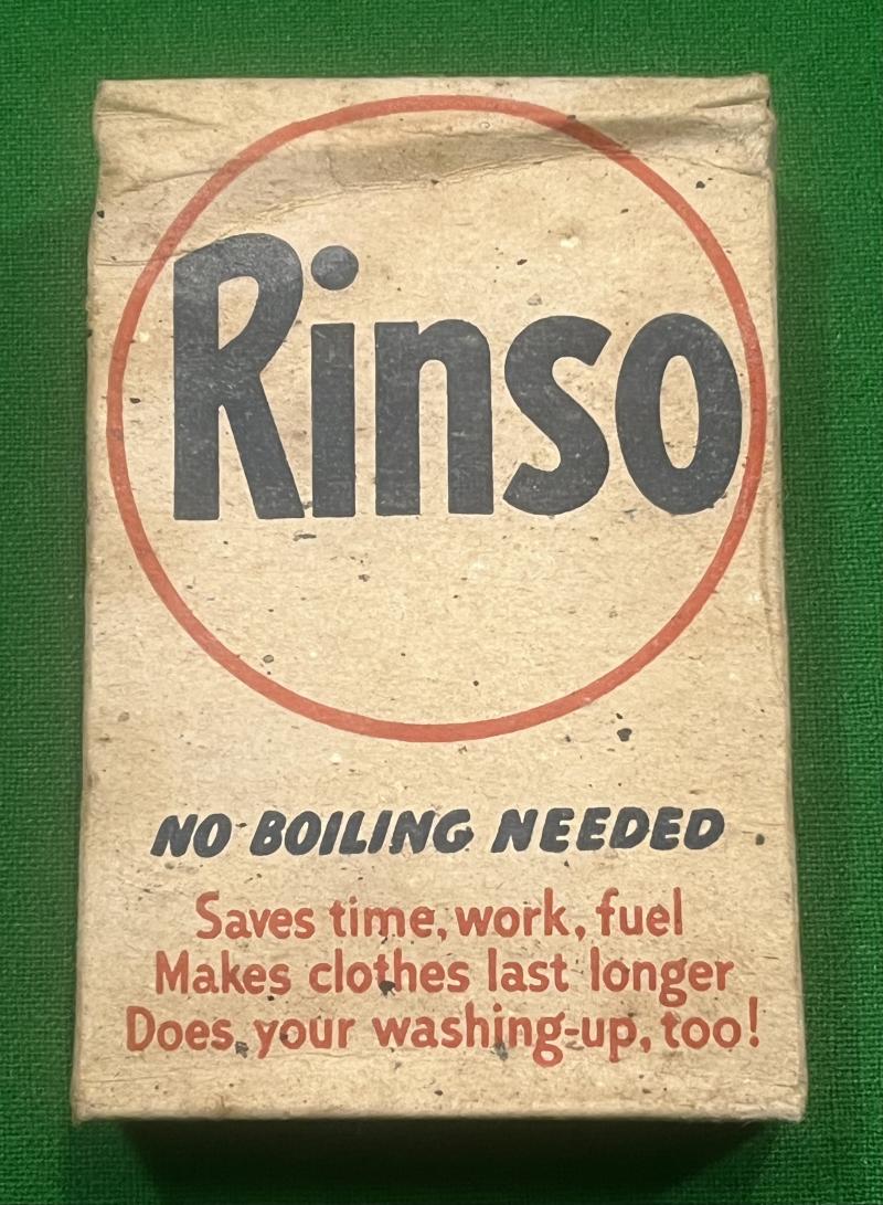 Wartime Rinso washing powder.